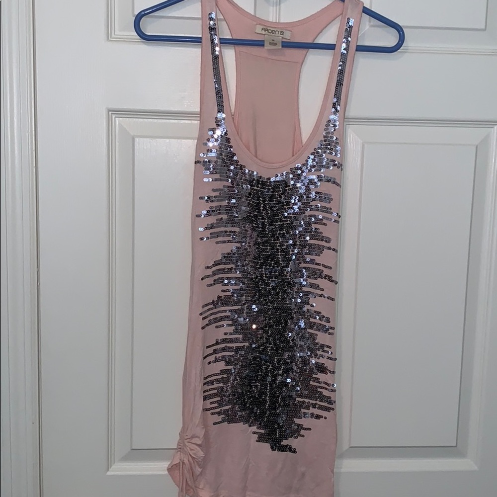 Sequin long tank top